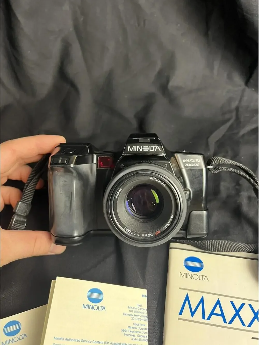 Minolta 7000i Maxxum Camera 50mm Lens AF Untested For Parts As Is